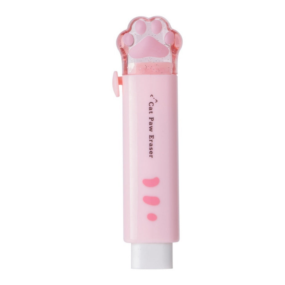 4pcs Cute Erasers, Retractable Eraser Kawaii Cat Paw Erasers for people,Rubber Push-Pull Eraser for Writing,Drawing Aesthetic Erasers for Office Supplies