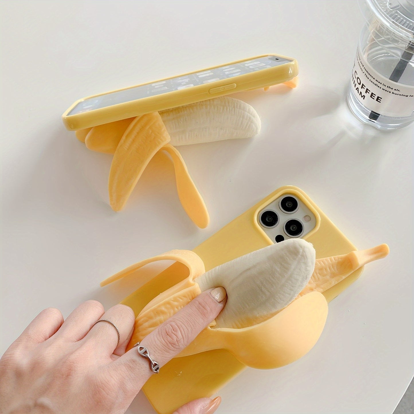 Durable Banana-Shaped Phone Case - Fun & Impact-Resistant Design - Perfect Fit for iPhone Models - A Trendy Protective Accessory