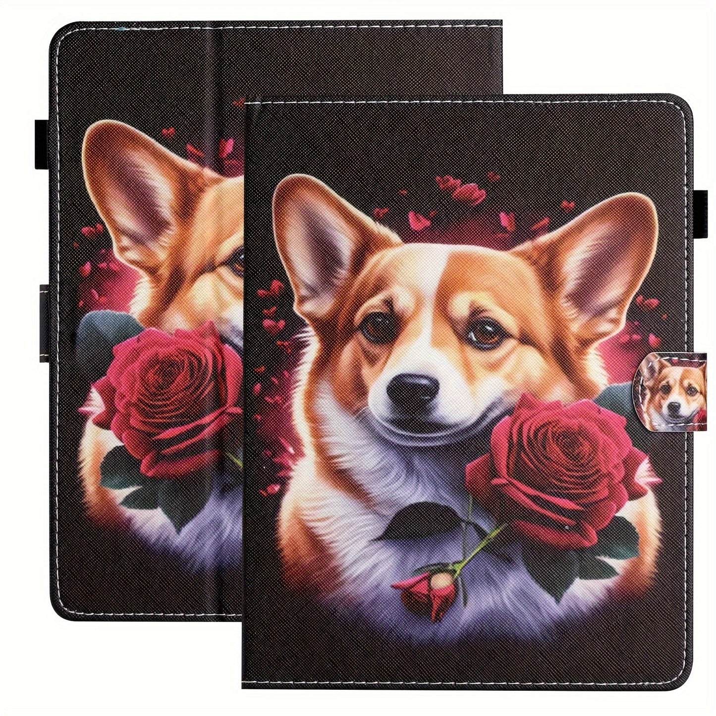 Faux Leather 10.1-Inch Universal Tablet Case - Magnetic Closure, Portable Folding Stand Folio for 9.6-10.5" Android/iOS/Windows Tablets - Card Reader Slot, Travel-Friendly