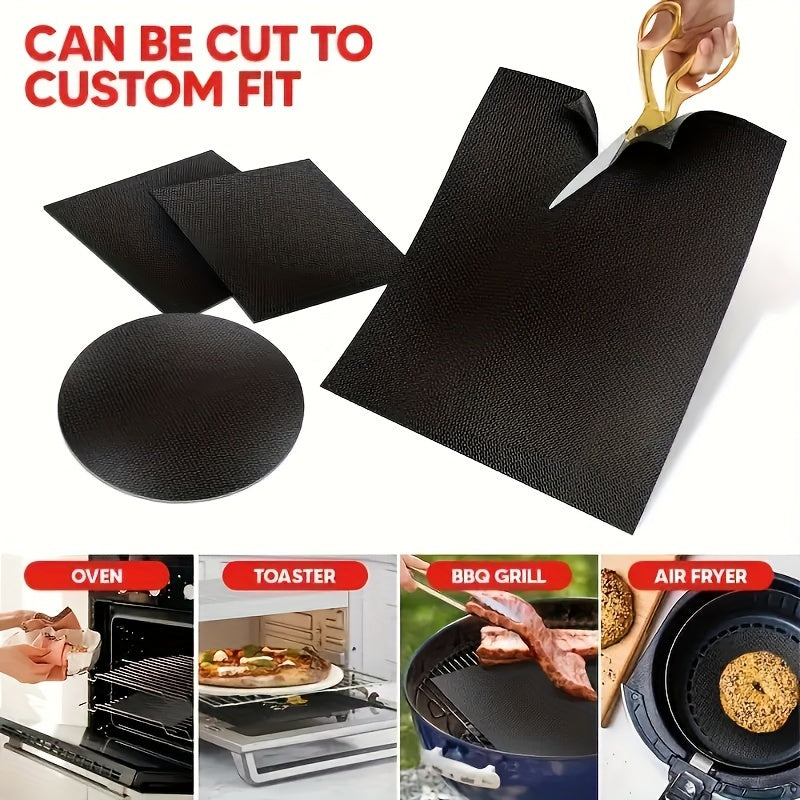 1/2pcs Durable Non-Stick Reusable Baking Mats - Perfect for Electric & Gas Ovens, Toasters, and Grills - Easy to Clean Kitchen Essentials for Outdoor BBQs & Cooking