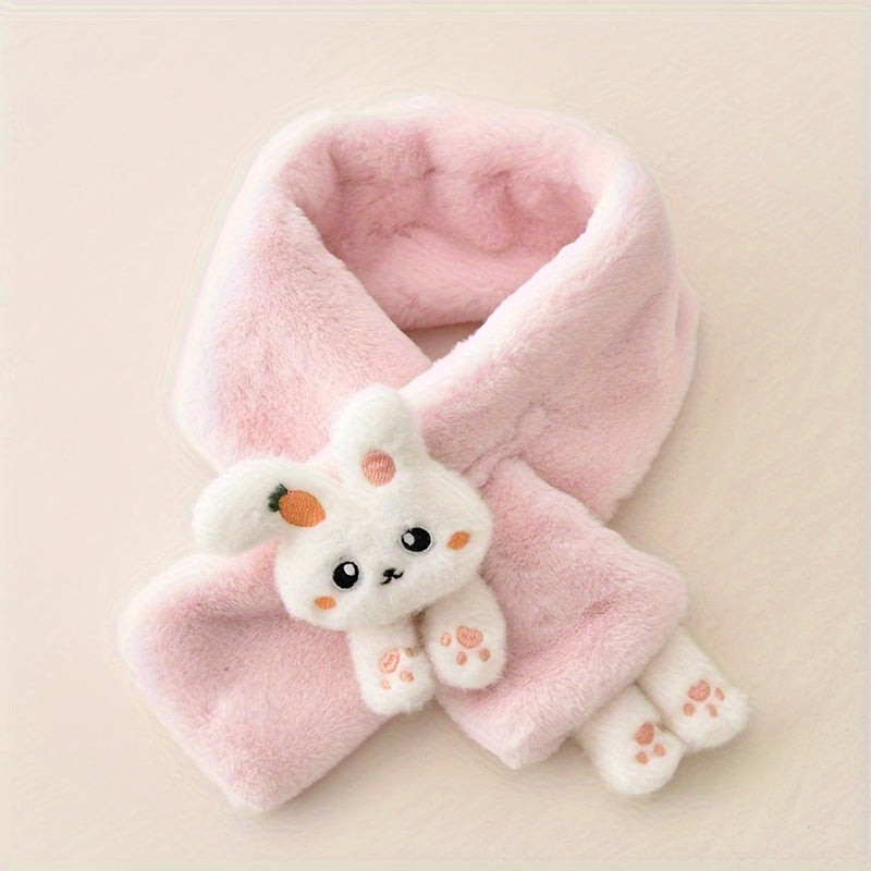 1pc Kids Scarf, Cartoon Bunny Desig
