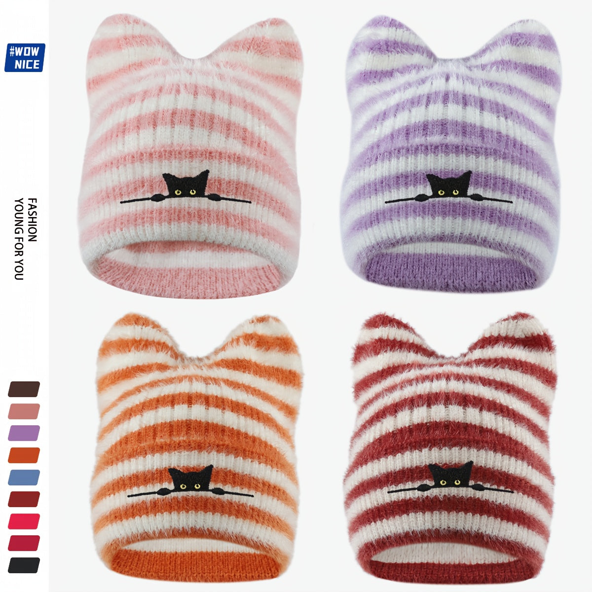 Women's & Men's Plush Winter Hat with Fluffy Ears