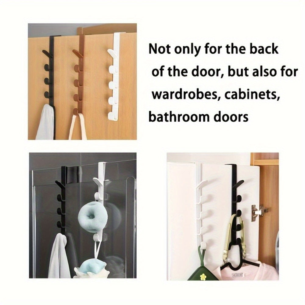 4pcs Adjustable Over-the-Door Hanger Organizer - Easy Install, Multi-Functional Storage Hooks .