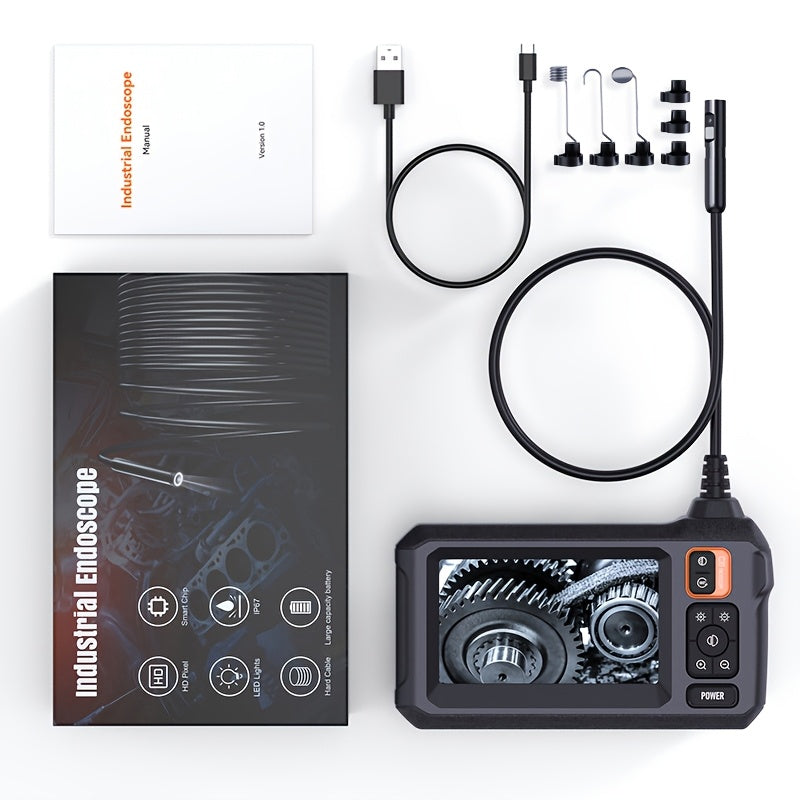 4.3in LCD Screen Industrial Endoscope 8mm Dual/ Single Lens, Endoscope Camera, Auto Repair Plumbing House Auxiliary,