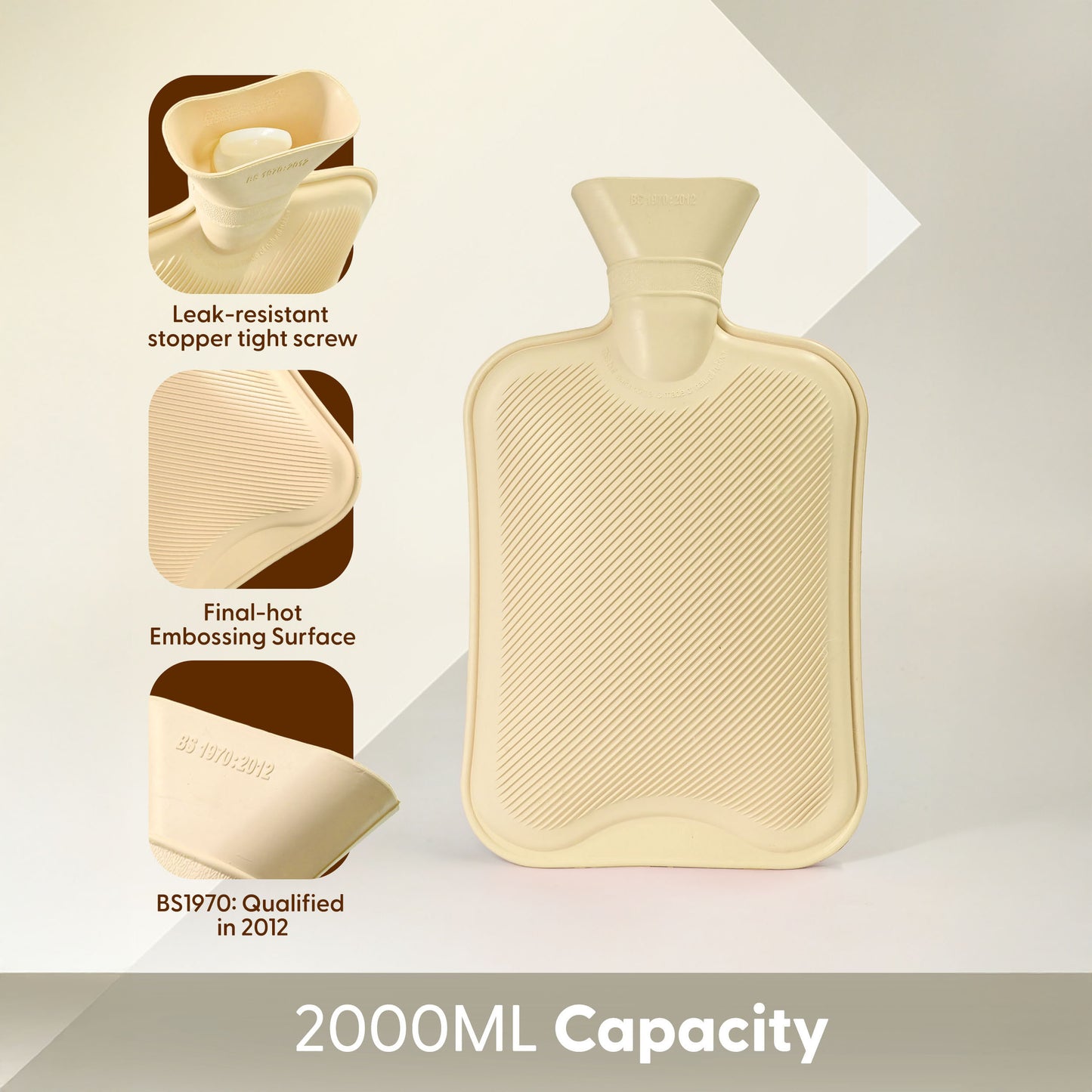 Cosy Hot Water Bottle with Plush Cover