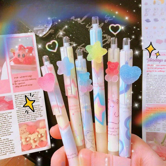 1pc Kawaii Mechanical Pencil Set 0.5mm HB - Press-To-Activate Plastic Writing Tool for Ages 14+, School Stationery Supplies