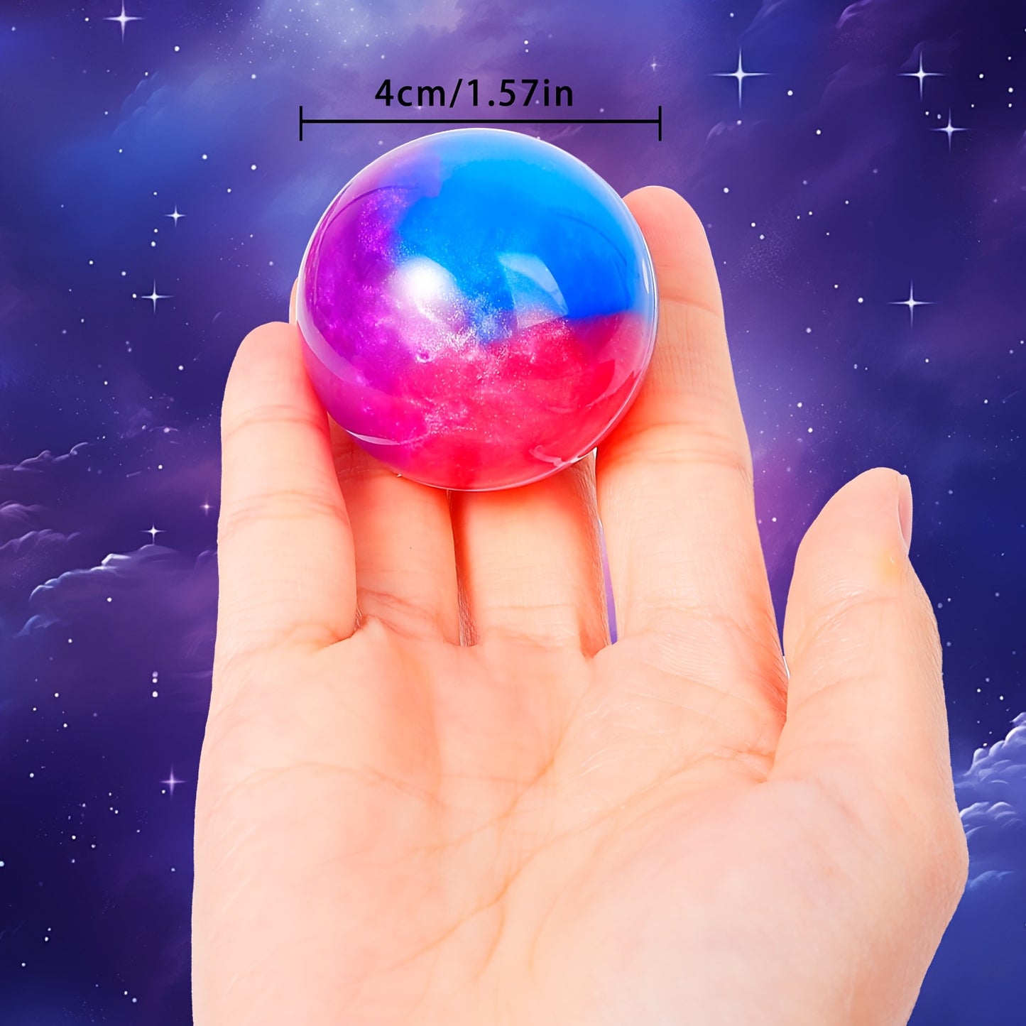 24pcs for Galaxy Slime Balls - Stretchy & Non-Sticky, Ideal for Classroom Rewards, Valentine's Day, Birthday Gifts, Easter Basket Fillers, Halloween & Christmas Stocking Stuffers - Multicolor
