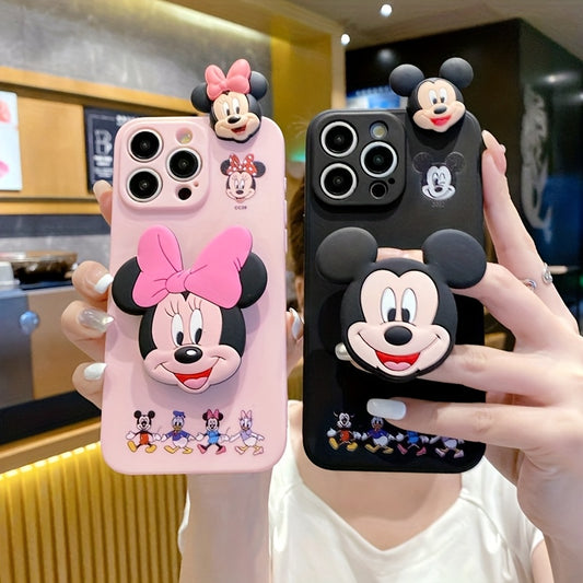 Cute Mickey Case Mickey And Minnie 3D Cartoon Silicone Soft Case | Authorized, Suitable for Iphone Models 7/8/7P/8P/X/Xs/Xr/11/12/13/14/15/16/Pro/Promax, A Stylish Phone Case Perfect for Selfies, Great Christmas And New Yea
