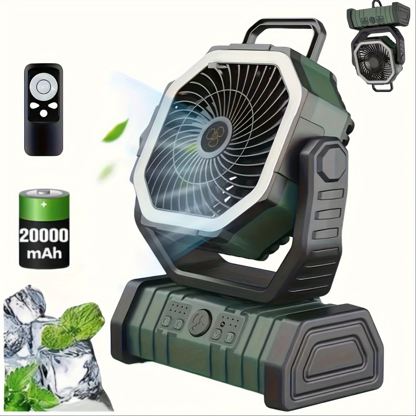 Portable Camping Fan Light – Bright, Rechargeable, Durable Cooling Companion