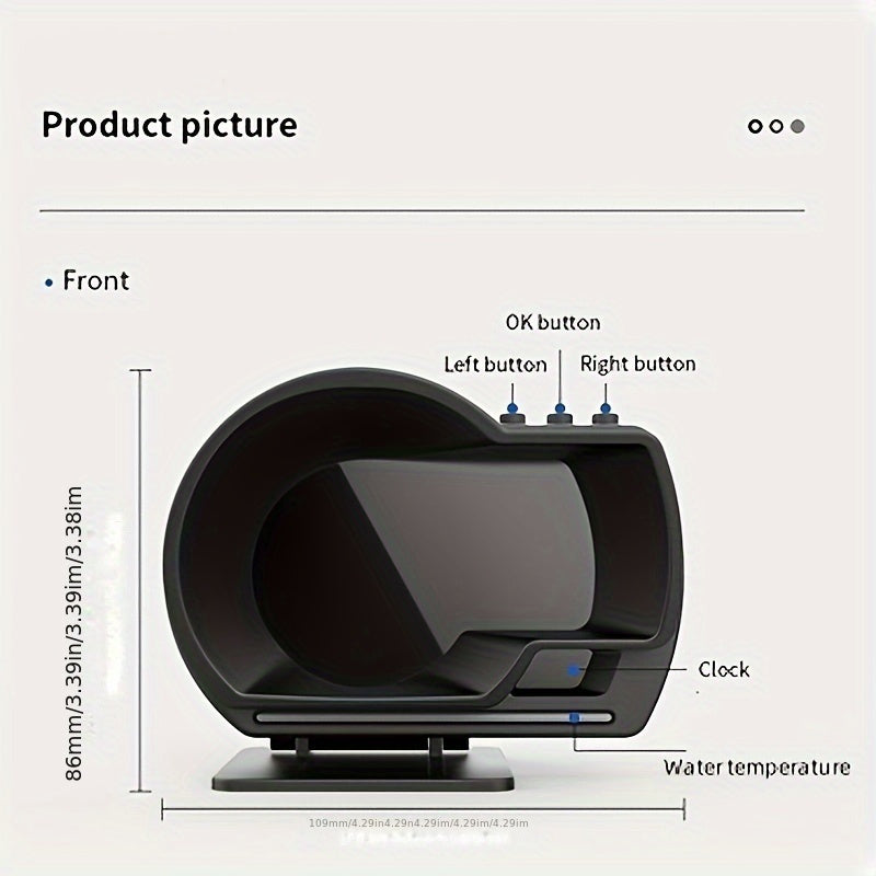 New OBD Smart Gauge Alarm Ambient Light Clear Trouble Code Speedometer OBD2 Gauge with Adjustable Bracket