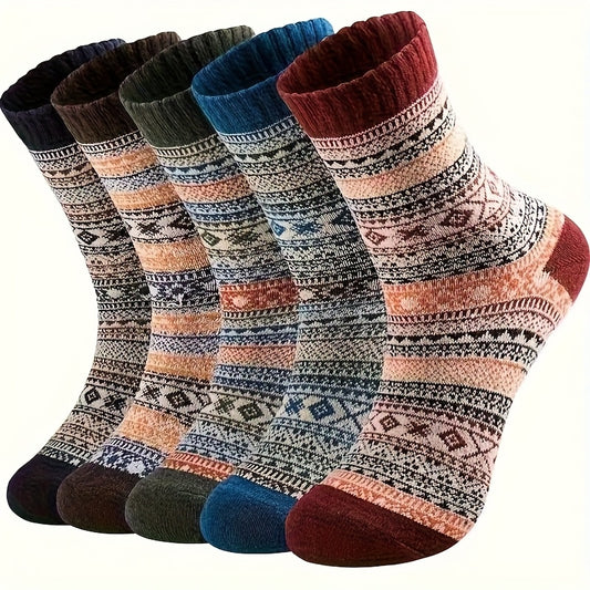 20pcs (10 Pairs) or 10pcs (5 Pairs) Men's & Women's Thick Warm Winter Socks