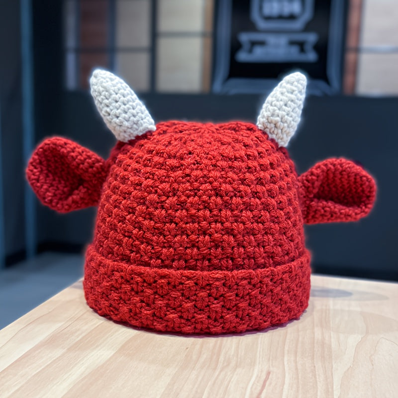 Hand- Cow Ear Beanie Hat for Women & Men