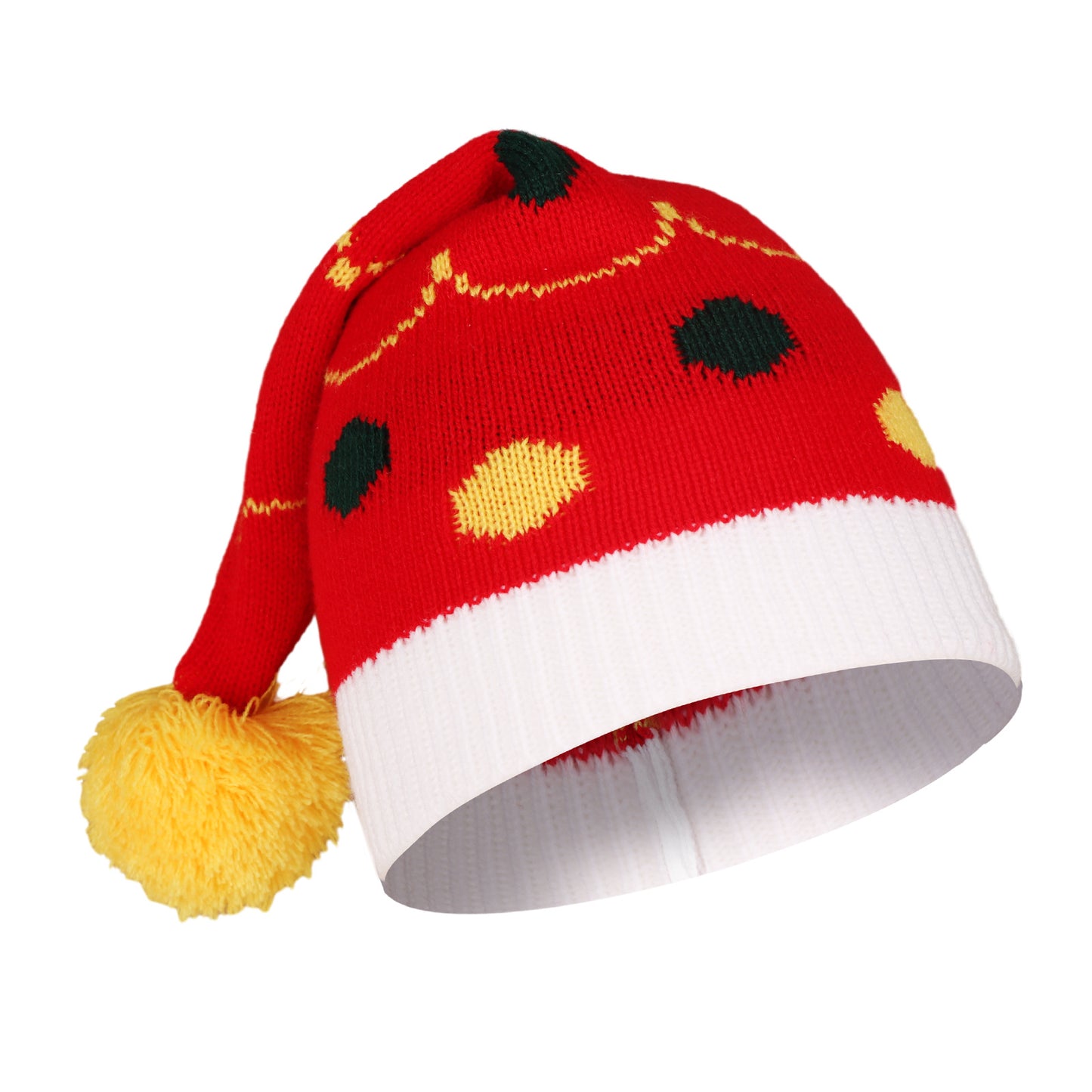 1pc Festive Santa Hat with Colorful Polka Dot Design -