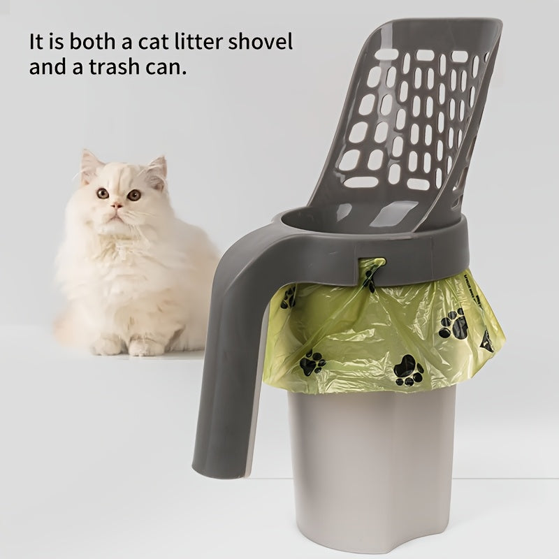 2-in-1 Cat Litter Scoop with Trash Can