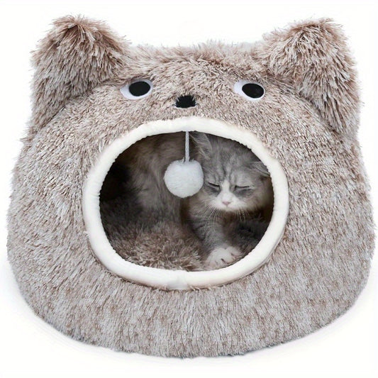 Cat Cave Cat Bed Washable Cat Sleeping Place for Cats Plush Pet Cat Pillow Cat House Cat Cushion Fluffy Kitten Puppy Cuddly