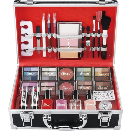 UK LOCAL SELLER - 76pcs Makeup Cosmetic Kit with Aluminium Vanity Case .