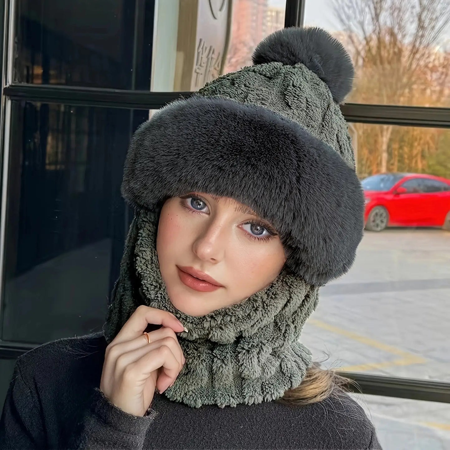 Winter Fleece-Lined Ear Warmer Hat