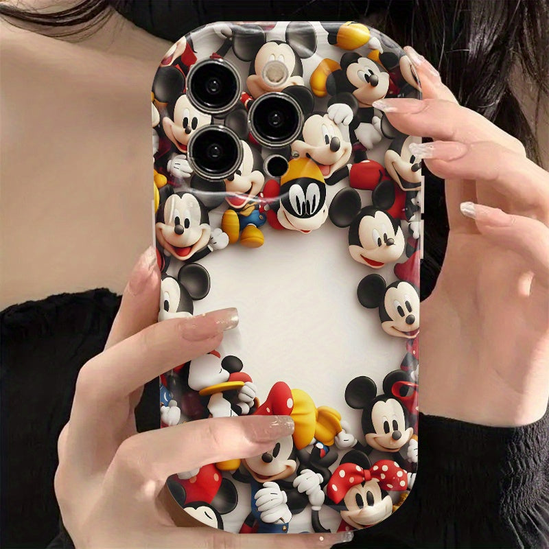 Authorized Disney Mickey Mouse - Mickey Fashion Best Protection Cartoon Cover for Apple iPhone 16 Pro Max/ 16 Plus/ 16 Pro/ 16/ 15 Pro Max/ 15 Plus/ 15 Pro/ 15/ 14/ 13 Mini/ 12 Mini Phone Case, Cute Gift Couple Use, Fall Pr