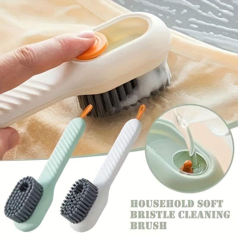 Liquid Dispenser Shoe Brush, Soft Bristles, Multi-Functional Cleaner