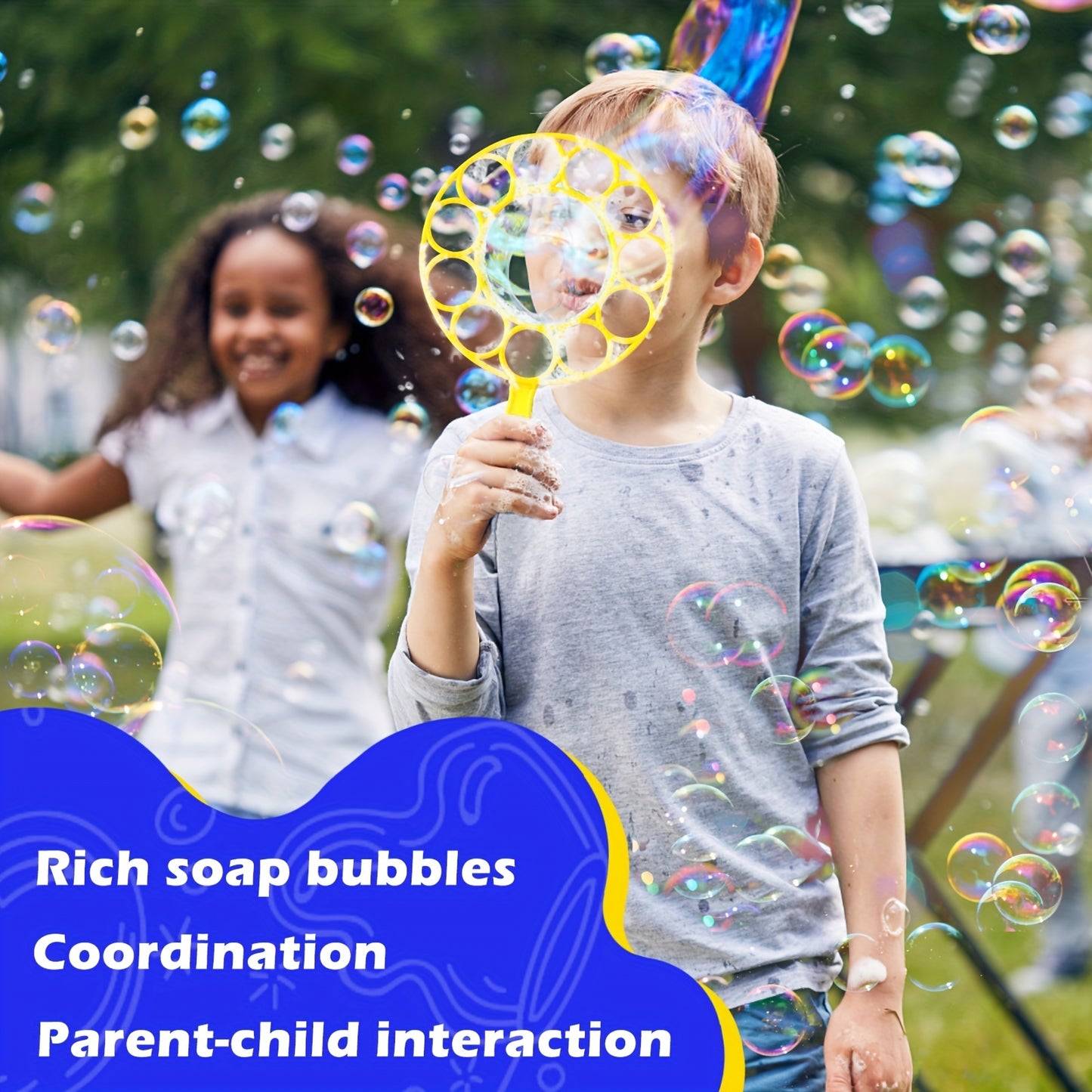 3/7/14pcs Bubble Wands Set, DIY Giant Creative Bubble Sticks Set, Random Colors, For Birthday Party Outdoor Activity Multiplayer Garden Game