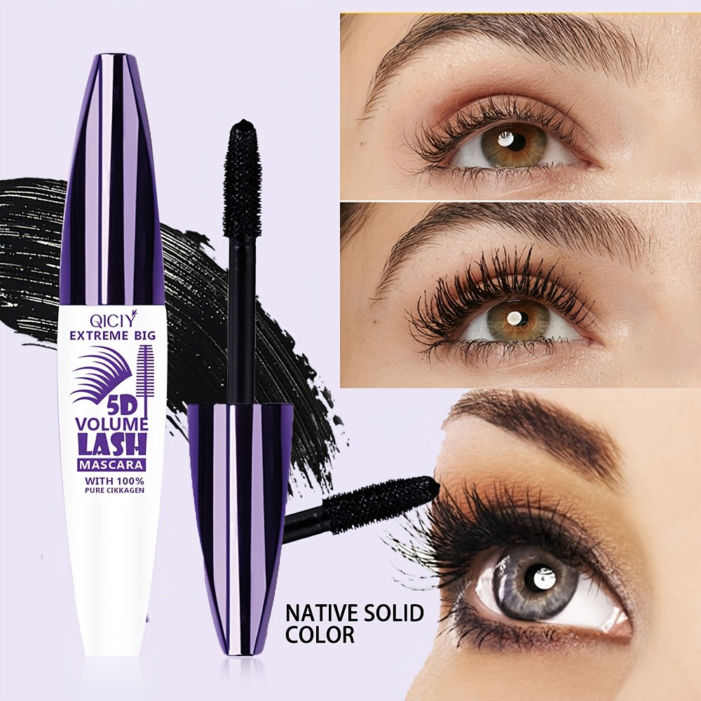 QICI 5D EXTREME 2in1 Mascara + Eyeliner Set - Waterproof, Long-Lasting, Smudge-Proof, Volume & Length Enhancing, Black Liquid Eyeliner with 10ml Brush, 24-Hour Wear, 1pc/2pcs, Beauty Essentials|Bold Eye Makeup|Smudgeproof Lin