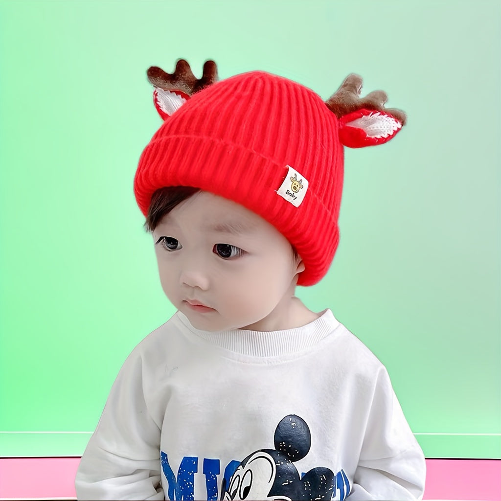 1pc Antler Cute Baby Ear Protection Hat