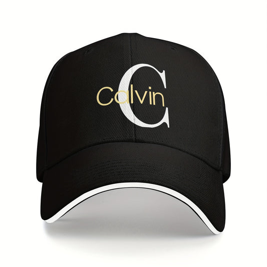 1pc Calvin Letter Print Baseball Cap - Adjustable, Breathable Dad Hat for Men & Women, Perfect for Outdoor Activities & Gatherings, Ideal Gift Choice, Outdoor Headwear | Stylish Dad Hat | Mesh Back Hat
