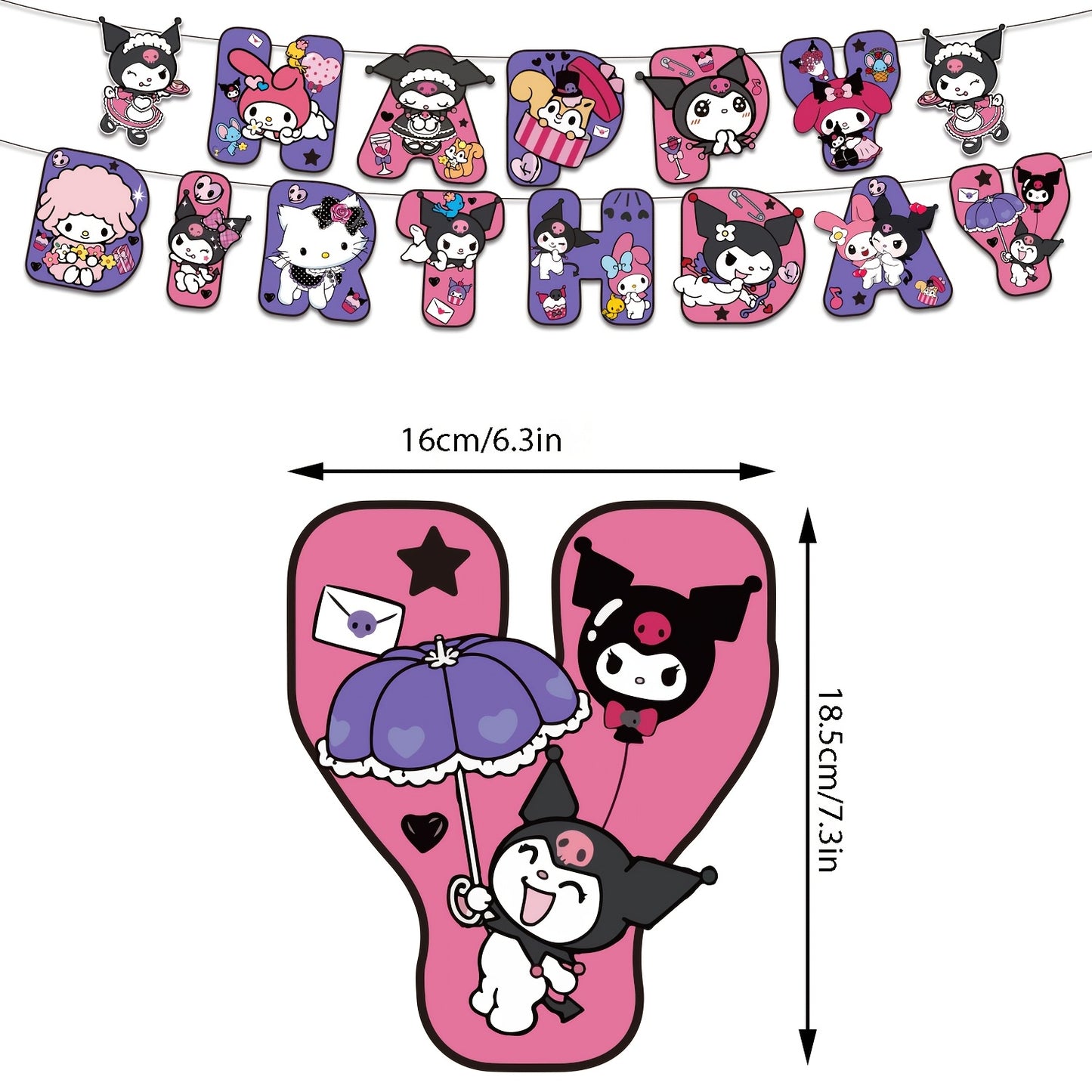 [Sanrio Party] Sanrio Princess Birthday Party Decorations Kit | Universal Fit for Birthday, Graduation Party