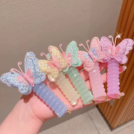 10pcs cute and sweet butterfly 's telephone line hair bands