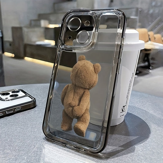 Cartoon Teddy Bear Case - Ultra-Clear TPU Back Cover with All-Round Protection - Compatible with Apple iPhone 15, 14, 13, 12, 11, Xs, Xr, X, 7, 8, Mini, Pro, Plus, Pro Max