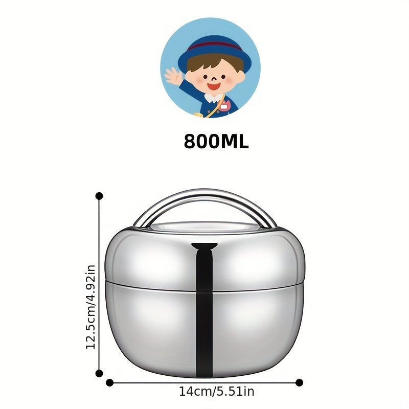 Stainless Steel Lunch Box – Insulated, Leakproof, Double-Layer