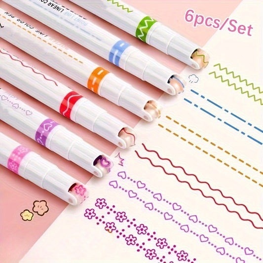 6-Pack Floral Rollerball Pens | Medium Tip, Quick-Dry Ink, Fine Lines & Curves - Vibrant Colors for Note-Taking, Coloring, Journaling - Durable Plastic, Ideal for Students & Professionals, Playful Des