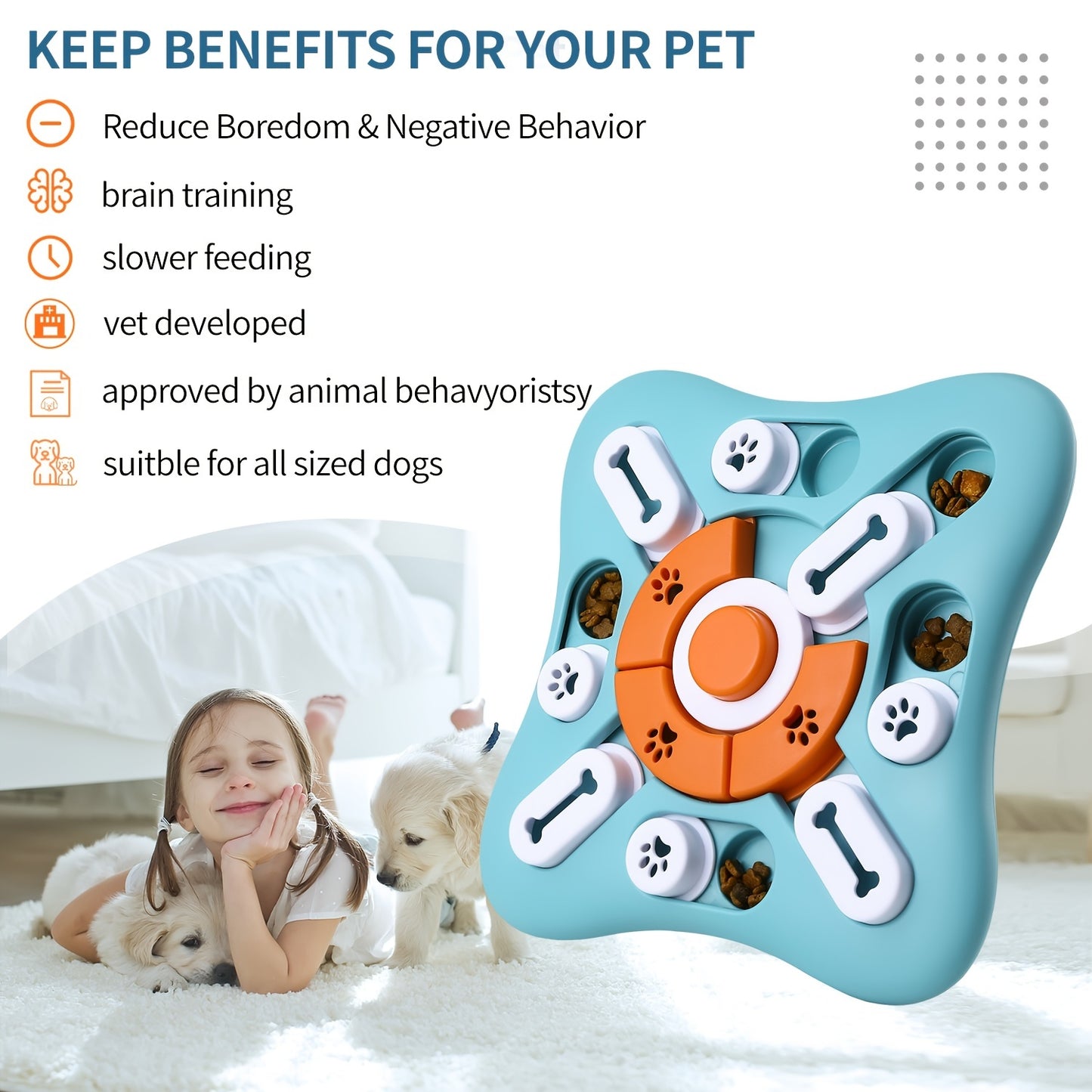 Engaging Dog Puzzle Toy – Treat-Dispensing IQ Booster