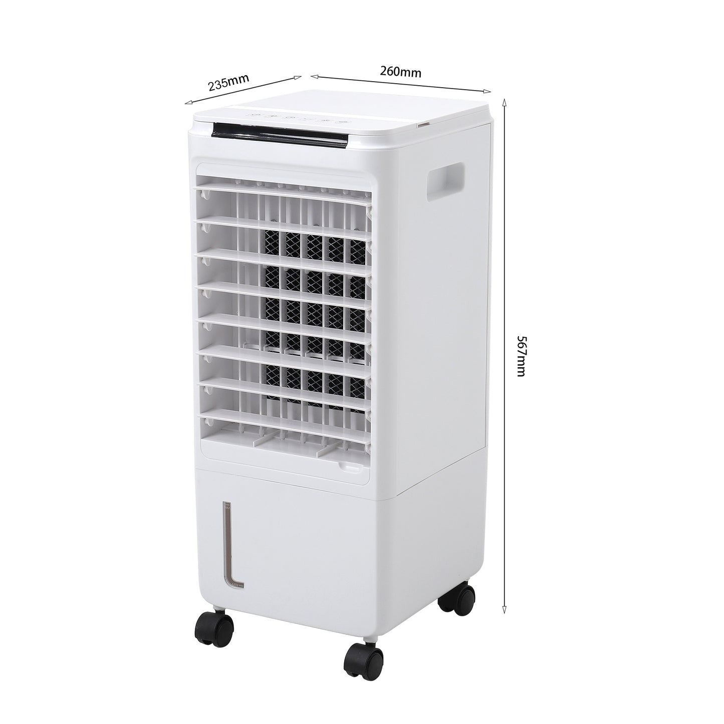 Evaporative Air Cooler, Room Cooler with 2 Ice Trays, 4 In 1 Air Cooler Cool Fan Humidifier Air Purifier, Evaporative Cooler for Home Office, Cooler Fan with Wheel, 7L Water Tank
