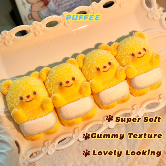 Butter Bear Squishy, Food-grade Silicone squishy, Stress Release Taba Squishy Toy, Creamy Soft Adhesive Toy, Happy Game Pinching Bear Toy, Suitable for Birthday Gift, Slow Rebound Rising