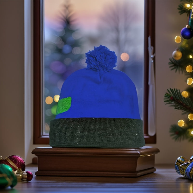 1pc Cartoon Jacquard Double-Layer Knitted Hat