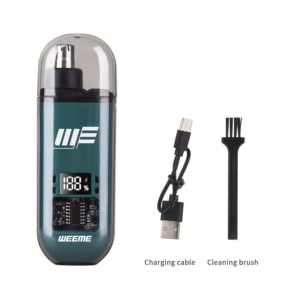 WEEME Men'S USB-Powered Ear & Nose Hair Trimmer with LCD Display.