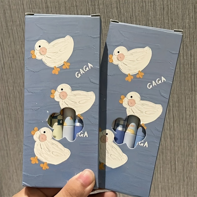 [Cute Gel Pens] 6pcs High Quality Cute Go Duck Gel Pens | Press ST Brush Question Pen Black Carbon Special Girl Heart