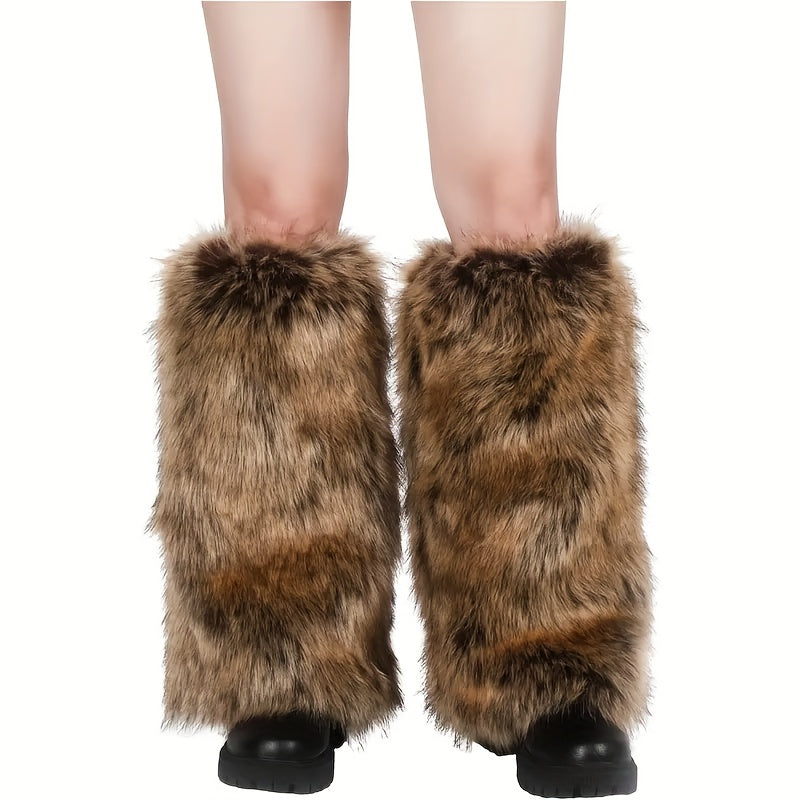 Women'S Faux Fur Leg Warmers