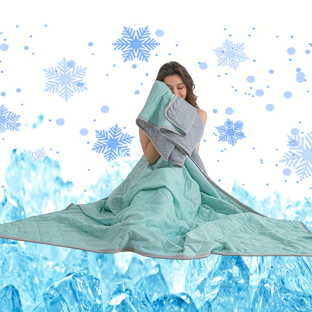 1pc of Cooling Blanket Suitable for Hot Sleepers, a Refreshing Throw Blanket That Cools The Air. Lightweight Cooling Blanket in Large Size for Summer, Absorbs Heat to Keep Adults Cool. Soft, Breathable, And Silky Smooth.