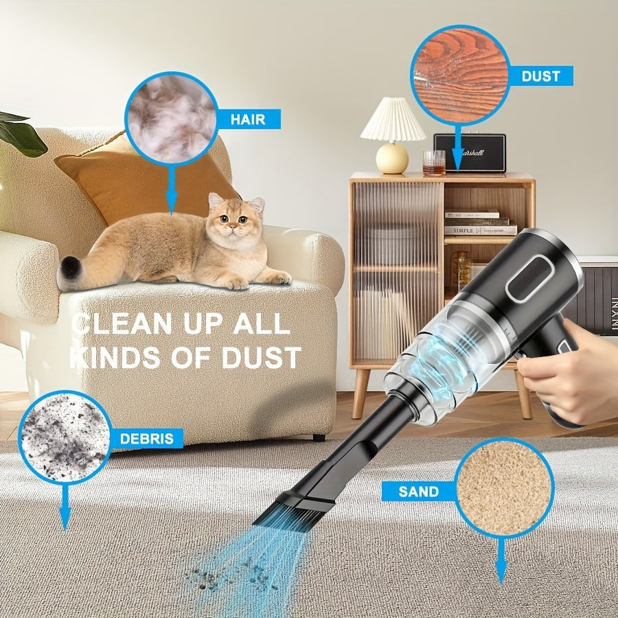 Newly Upgraded Model, Portable Cordless Handheld Vacuum Cleaner,