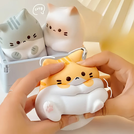 Multi-pack of Cute Cartoon Cats - Soft Squeeze and Slowly Rise to Relieve Stress - Colorful Cartoon Desktop Decoration, Suitable for Home Decor, Youngsters's Pinch Toys