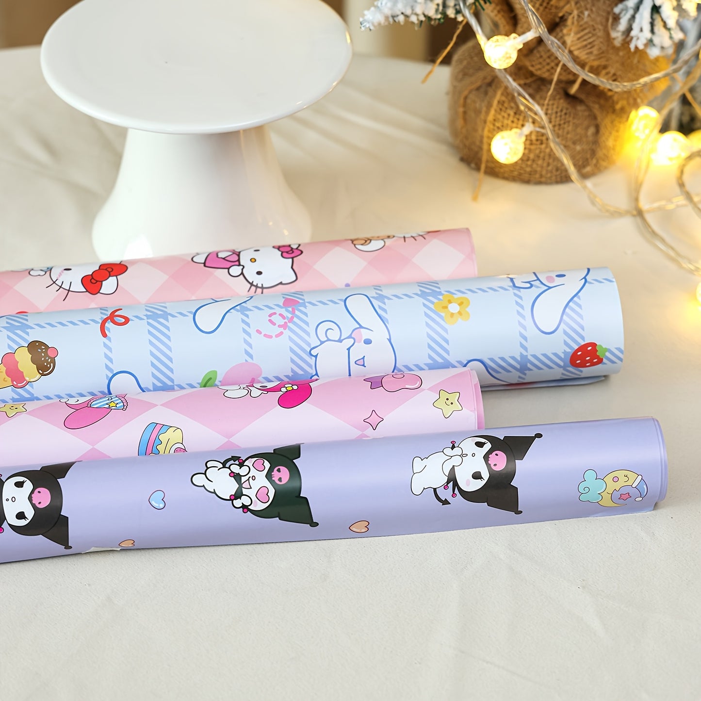 [Stylish New Designs] Sanrio Wrapping Paper | 5/10pcs | Featuring Stylish New Designs of kuromi, My Melody, Cinnamoroll, and hello kitty | Gift Wrapping Paper, Floral Wrapping Paper, Christmas Gift Wrapping Paper, and Holiday