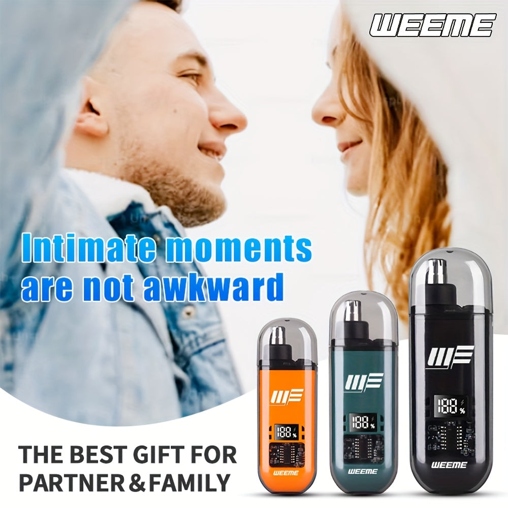 WEEME Men'S USB-Powered Ear & Nose Hair Trimmer with LCD Display.