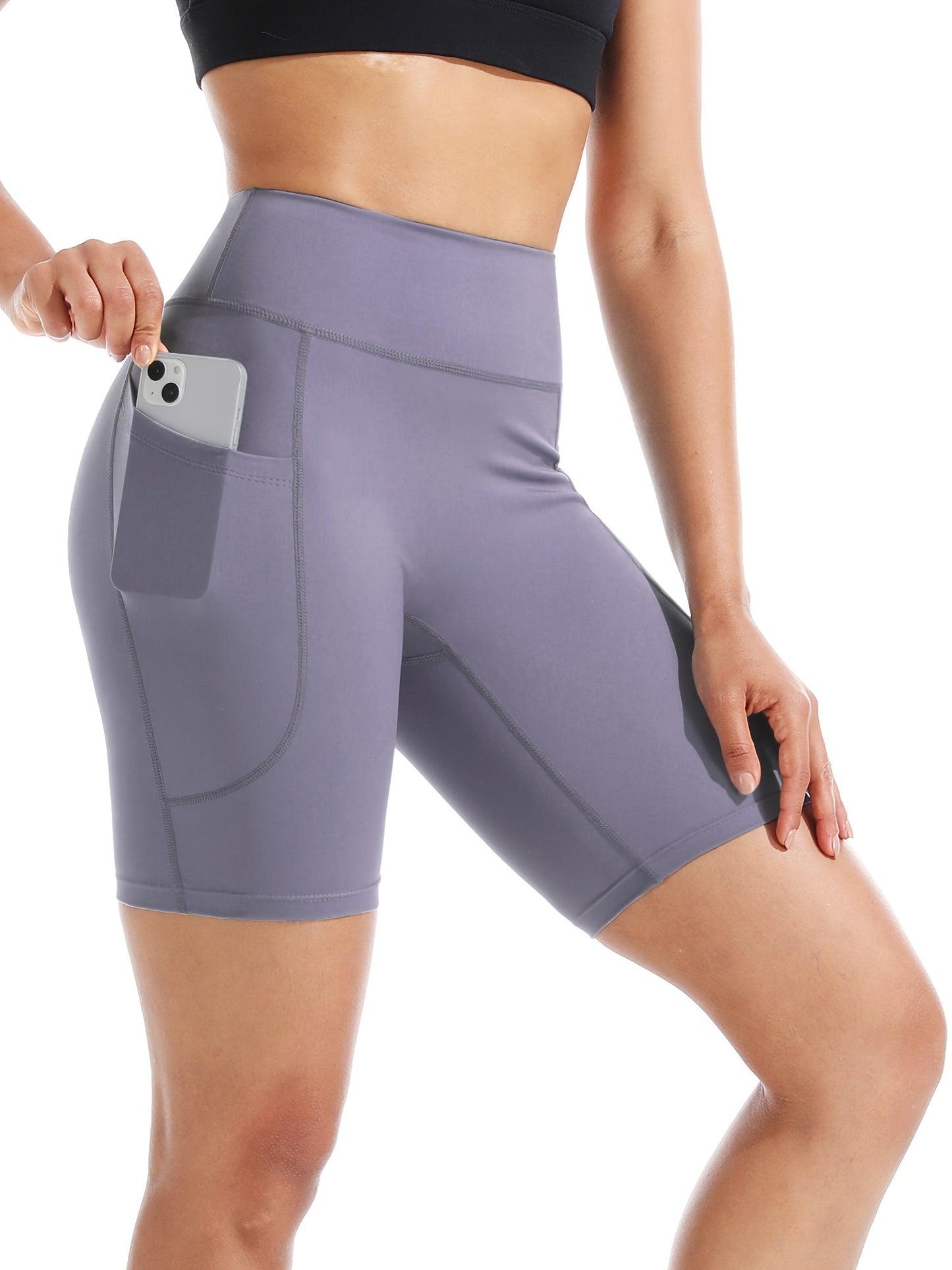 High Waist Quick Drying Yoga Tight Shorts, High Elastic Pilates Cycling Shorts, Women's Activewear