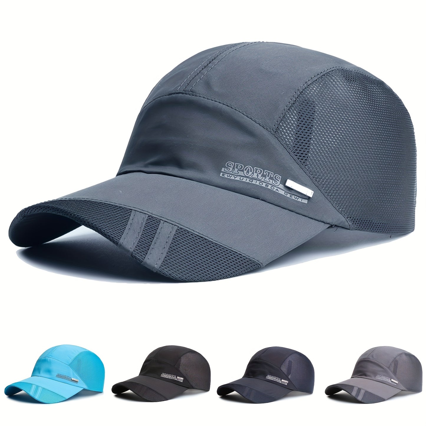 Men's Spring/Summer Lightweight Breathable Outdoor Casual Fishing Duckbill Cap Quick-Dry Thin Sports Baseball Hat