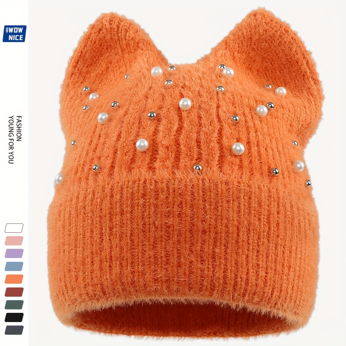 1pc Thick Plush Winter Beanie Hat