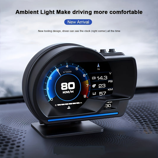 New OBD Smart Gauge Alarm Ambient Light Clear Trouble Code Speedometer OBD2 Gauge with Adjustable Bracket