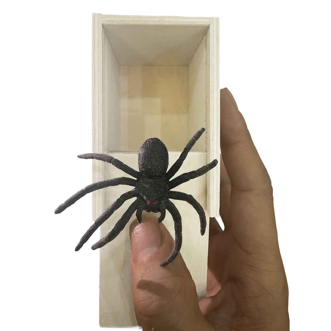 [Fun Surprise Spider Box Toy] Original Spider Prank Box, Fun Wooden Box Toy Prank, Funny Christmas Halloween Gift Box Surprise Toy and Prank Gift Practical Joke Kit, Surprise Your Family and Friends with this Fun Wooden Toy S