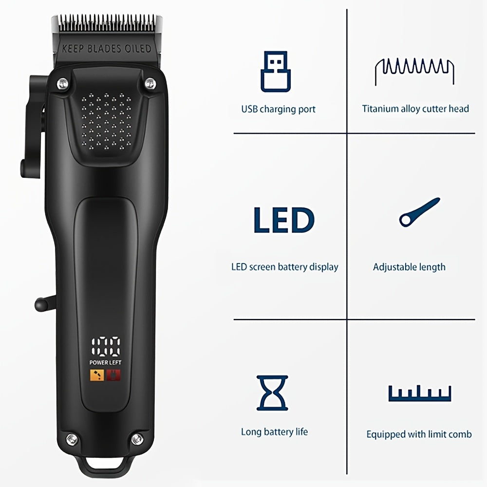 Men’s Grooming Kit: Clippers, Trimmer, Beard Styling Set